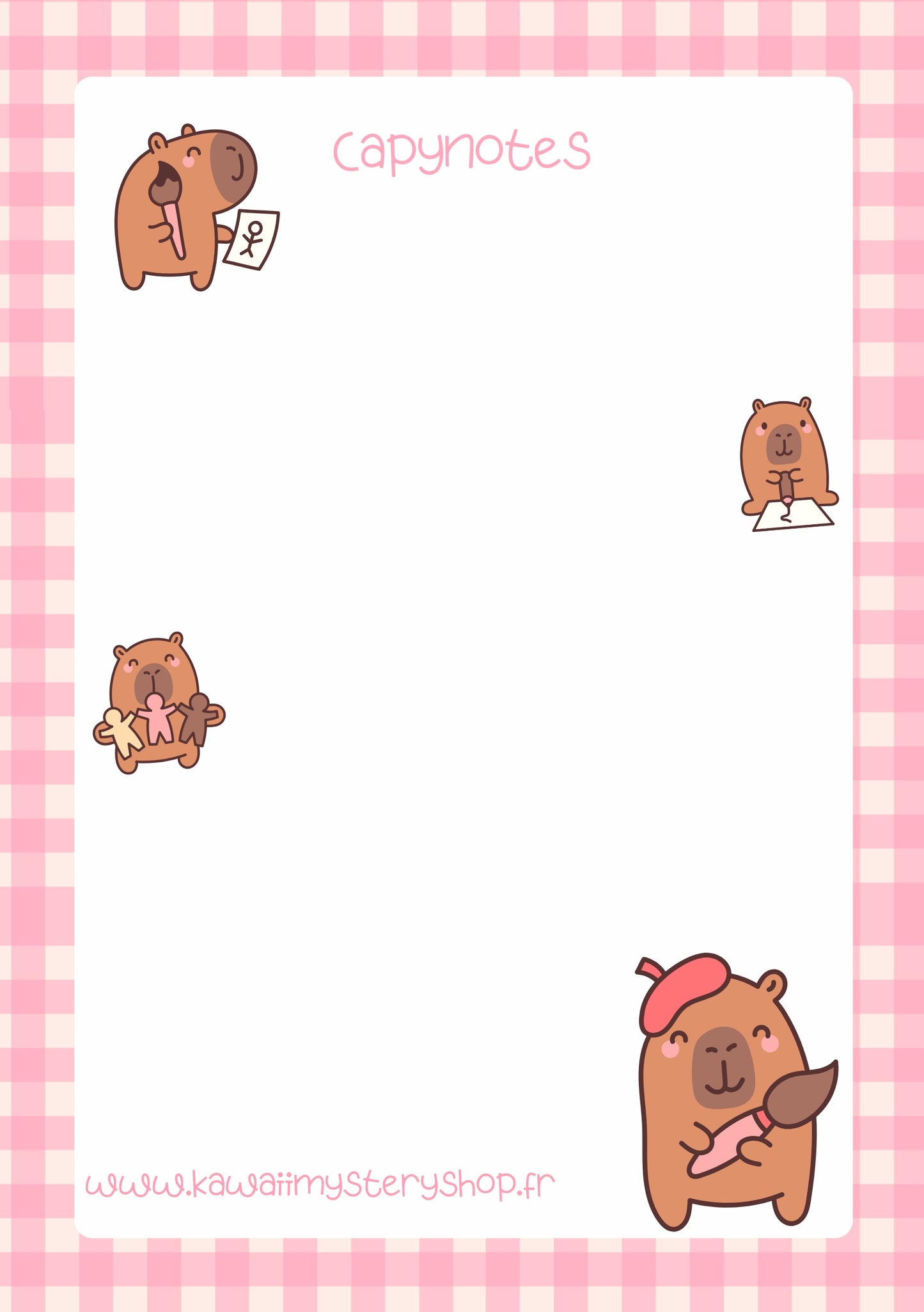 Mini Bloc Notes Artisanal Kawaii - A7 10x7 cm