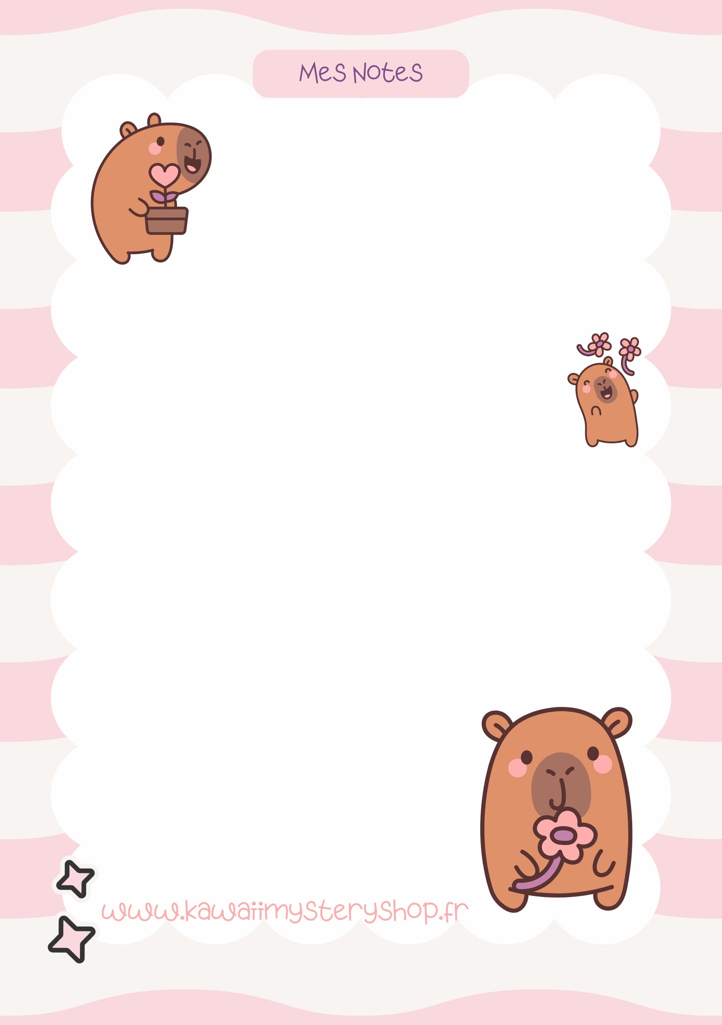 Mini Bloc Notes Artisanal Kawaii - A7 10x7 cm