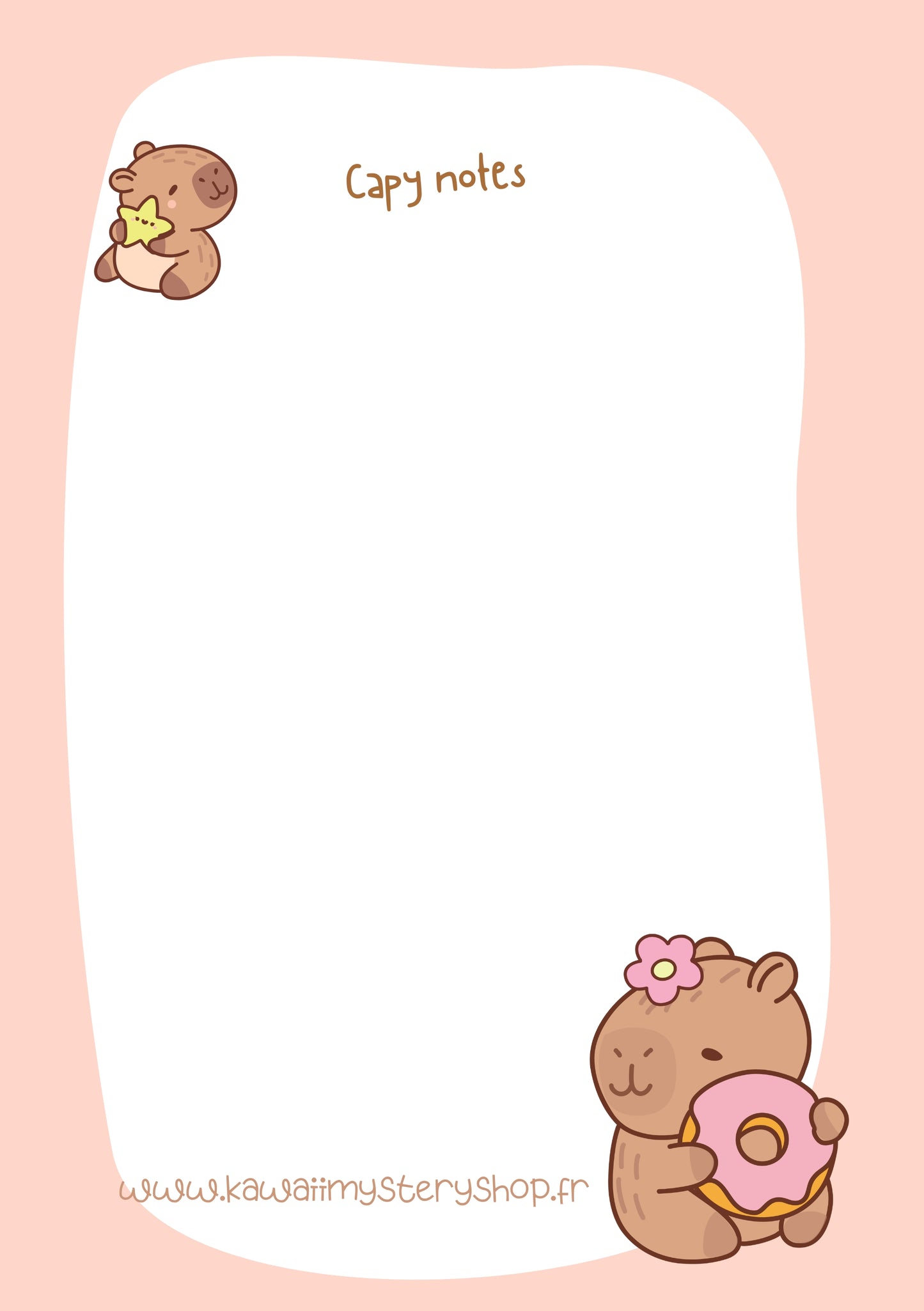 Mini Bloc Notes Artisanal Kawaii - A7 10x7 cm