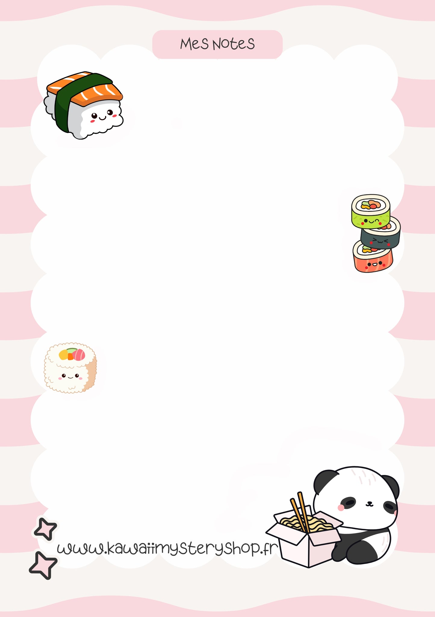 Mini Bloc Notes Artisanal Kawaii - A7 10x7 cm