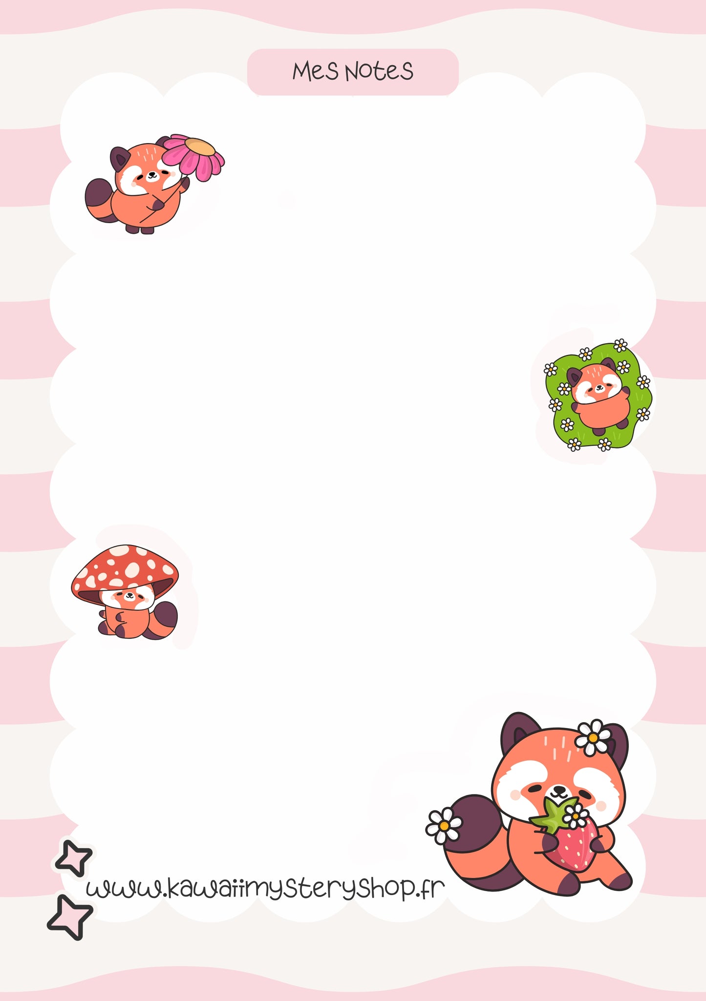 Mini Bloc Notes Artisanal Kawaii - A7 10x7 cm