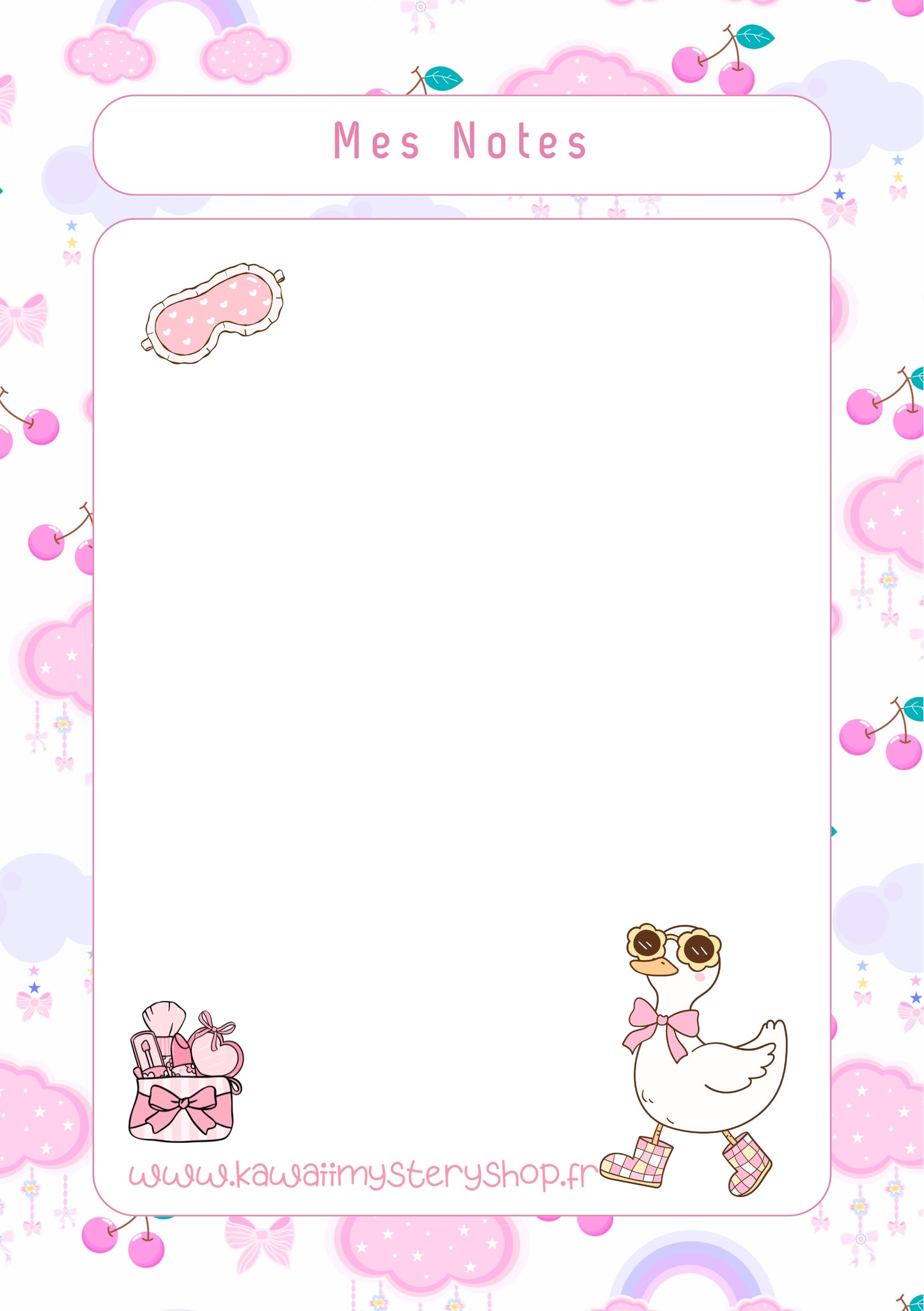 Mini Bloc Notes Artisanal Kawaii - A7 10x7 cm