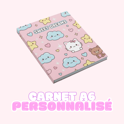 🌸 Carnet Personnalisé A6 Souple Fait Main - Créez Votre Cahier Kawaii Rêvé ! 🌸