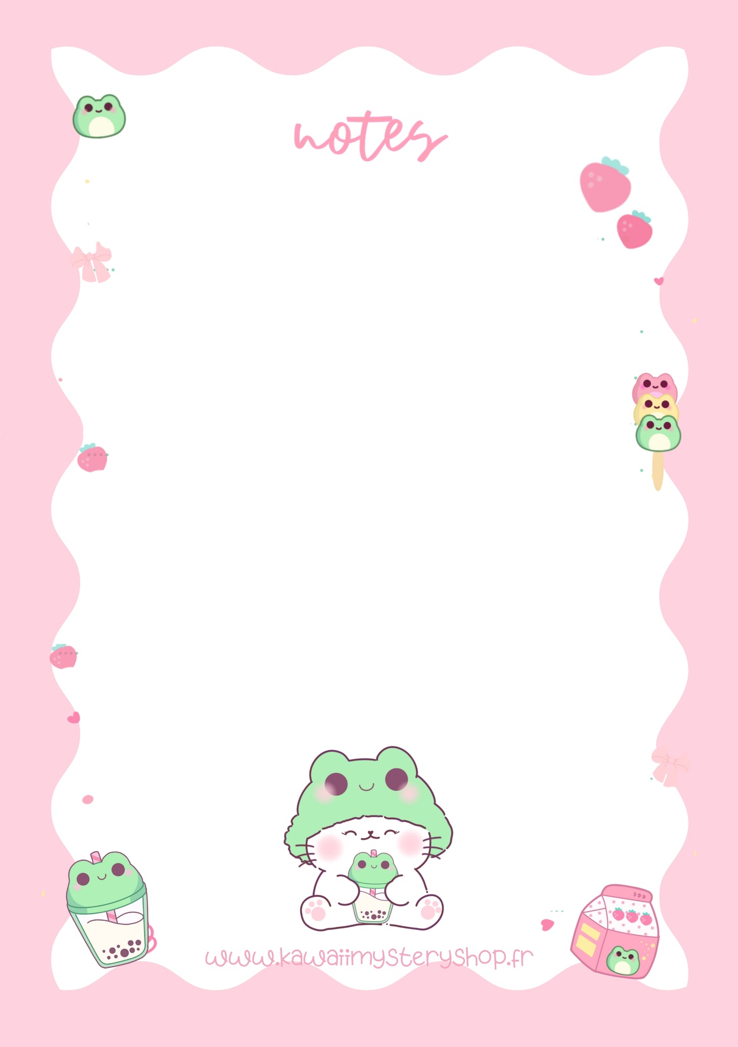 Mini Bloc Notes Artisanal Kawaii - A7 10x7 cm