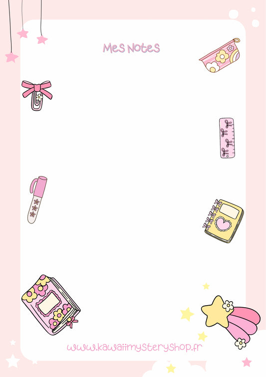 💖Bloc Notes Artisanal Kawaii - A6 14x10 cm💖