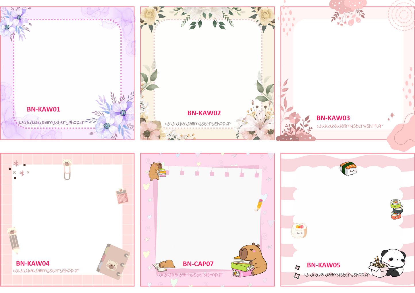 💖 Bloc-notes Kawaii Artisanal – Format 9×9 cm 💖