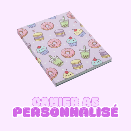 🌸 Cahier Personnalisé A5 Souple Fait Main - Créez Votre Cahier Kawaii Rêvé ! 🌸