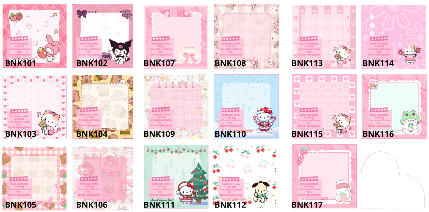 🌸✨ Bloc-Notes Kawaii Artisanal – Sanrio, Kawaii, Akira & Yazu ✨🌸
