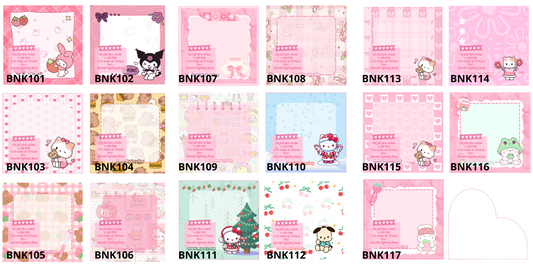 🌸✨ Bloc-Notes Kawaii Artisanal – Sanrio, Kawaii, Akira & Yazu ✨🌸