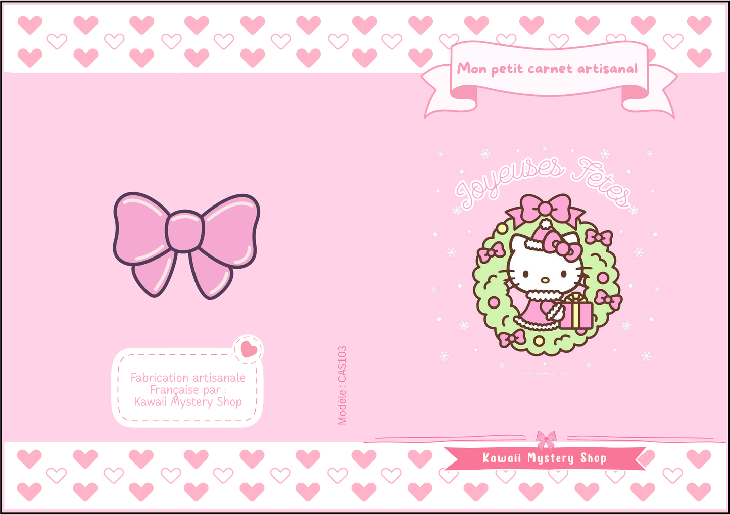 🌸 Carnet Kawaii Artisanal  A6 / souple / 24pages🌸