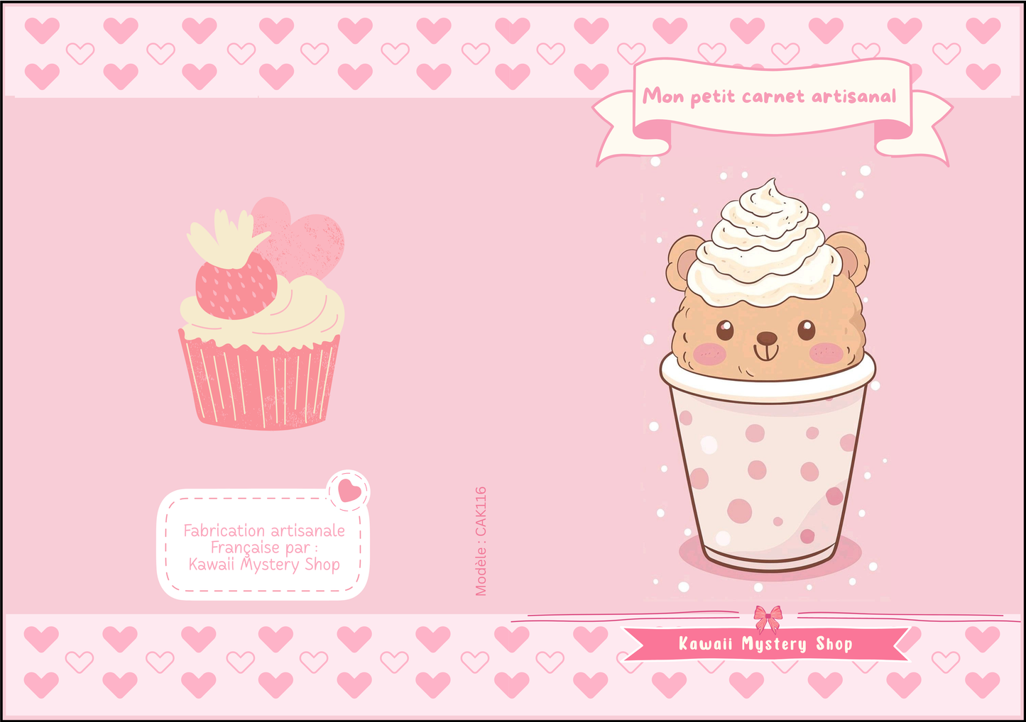 🌸 Carnet Kawaii Artisanal  A6 / souple / 24pages🌸