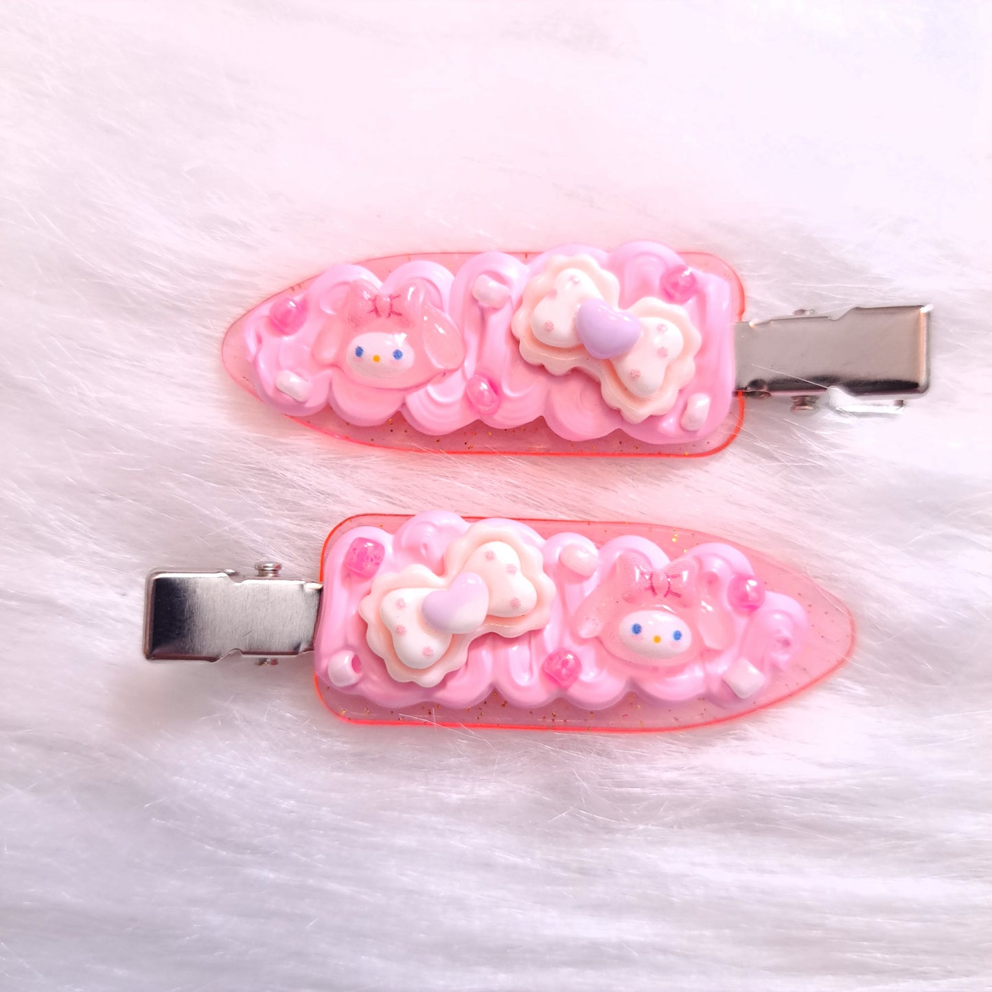 Y ) 🍓✨ Barrettes Kawaii Fausse Chantilly – Sanrio ✨🍓
