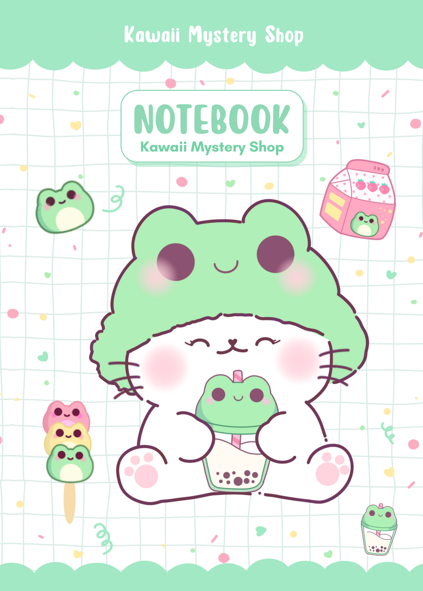 🌸 Carnet A6 Kawaii Mystery Shop - Édition Unique & Faite main 🌸