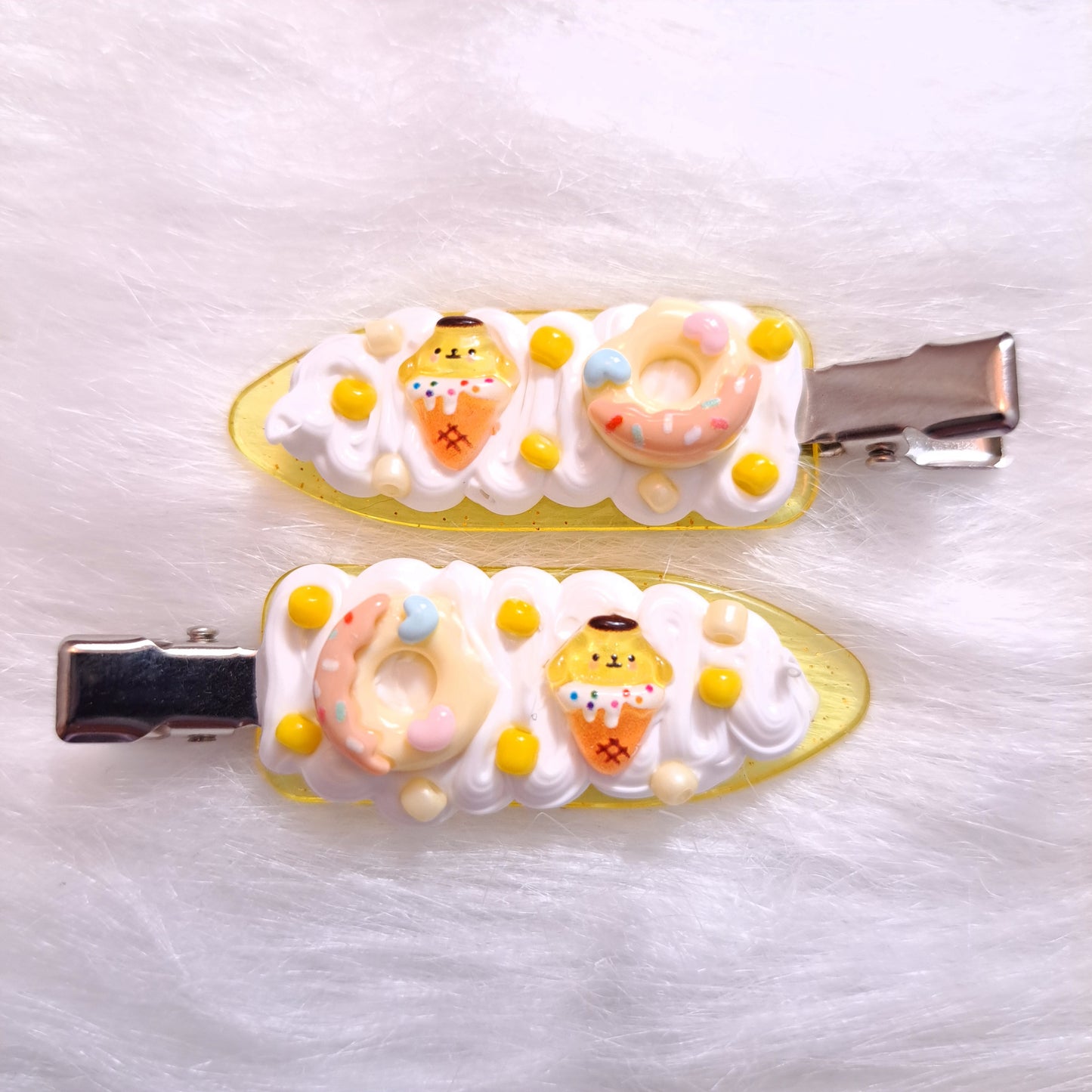Y ) 🍓✨ Barrettes Kawaii Fausse Chantilly – Sanrio ✨🍓