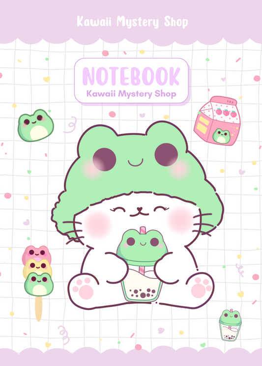 🌸 Carnet A6 Kawaii Mystery Shop - Édition Unique & Faite main 🌸