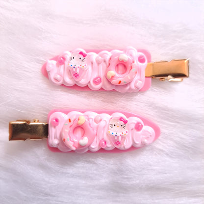🍓✨ Barrettes Artisanales Kawaii Fausse Chantilly – Sanrio ✨🍓