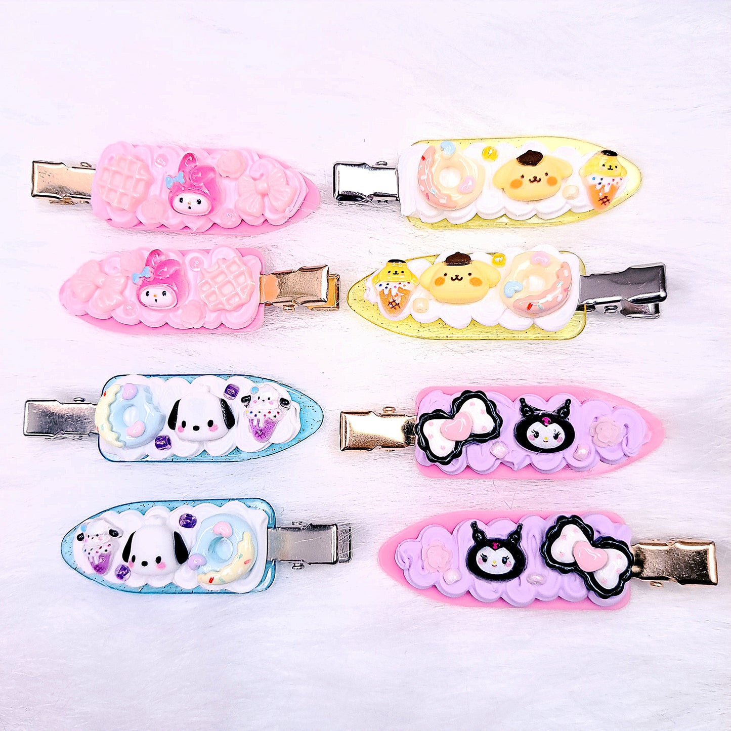 Y ) 🍓✨ Barrettes Kawaii Fausse Chantilly – Sanrio ✨🍓