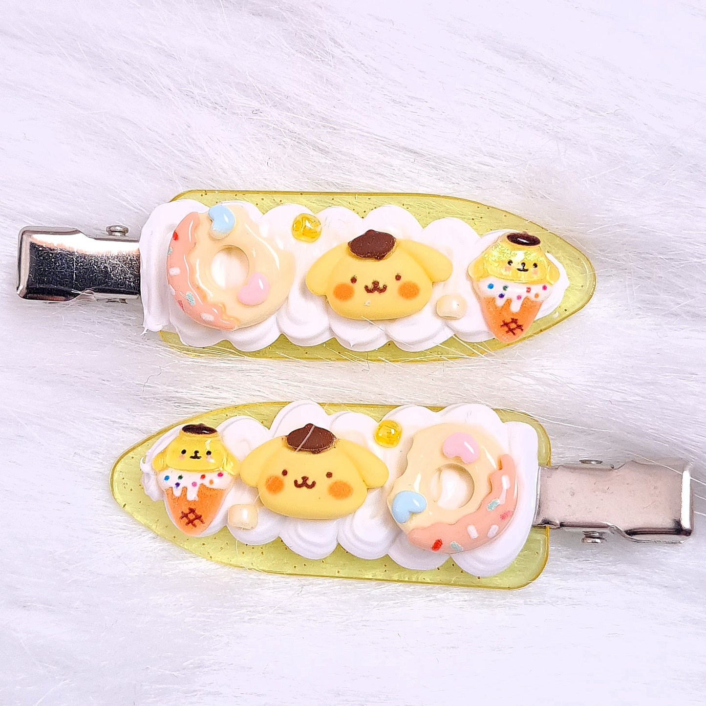Y ) 🍓✨ Barrettes Kawaii Fausse Chantilly – Sanrio ✨🍓